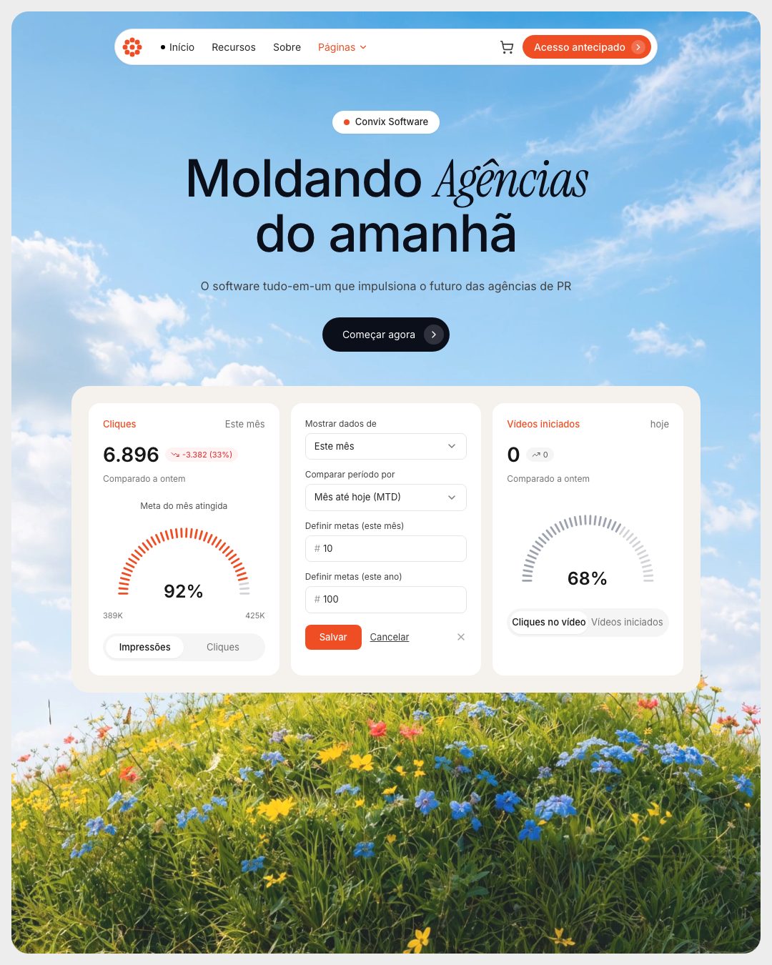 Demo de site de software para agências de PR