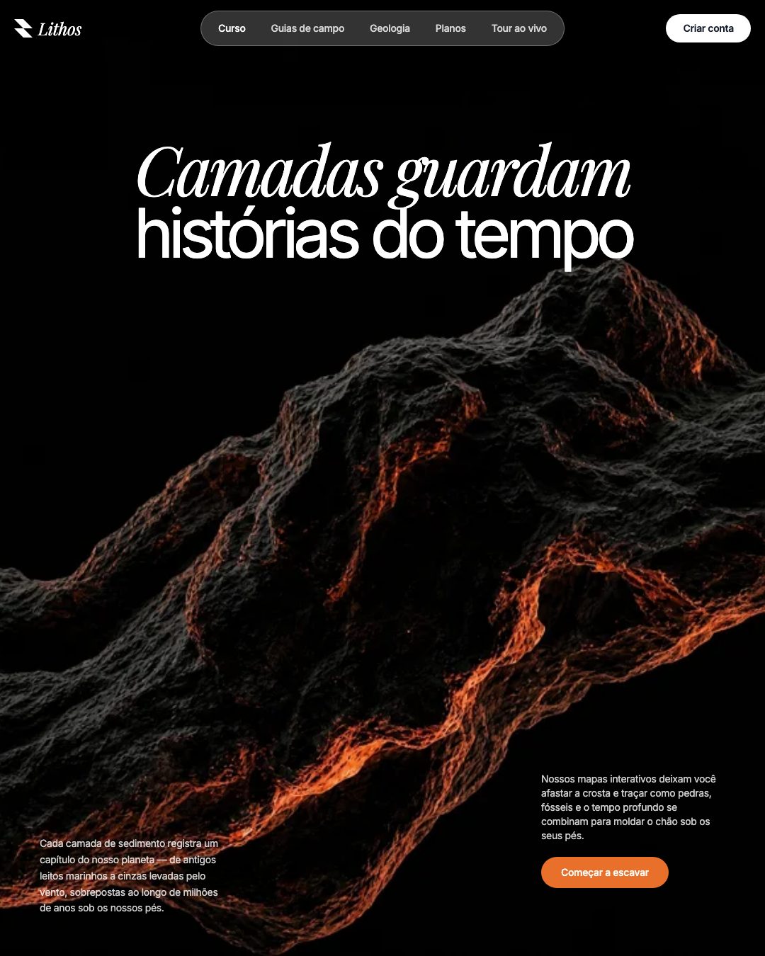 Demo de site de geologia interativa
