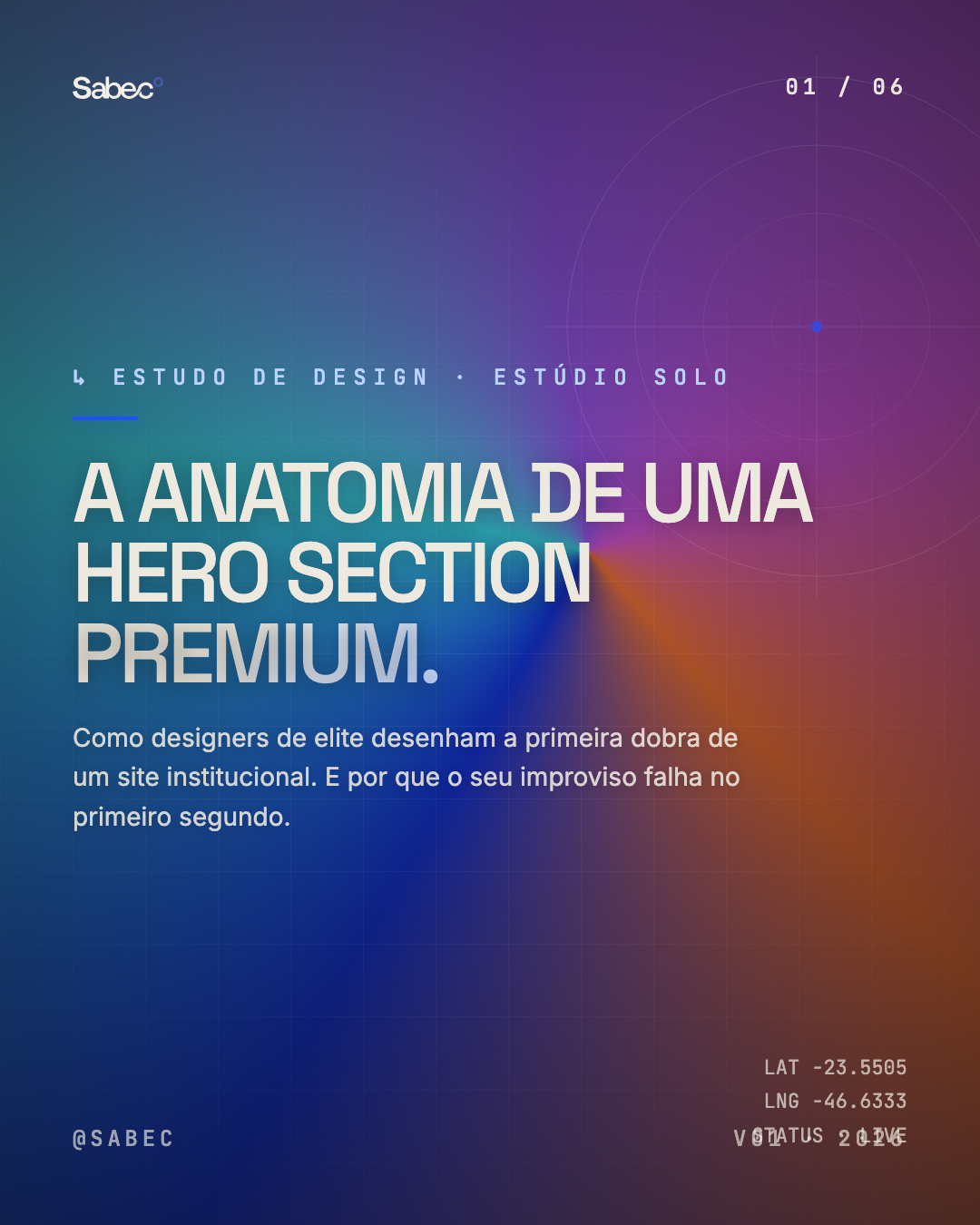 Carrossel sobre anatomia de hero section — capa